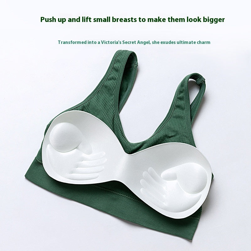 Seamless Push-up Bra, Comfortable Bra, Breathable and Skin-friendly Elastic Bra