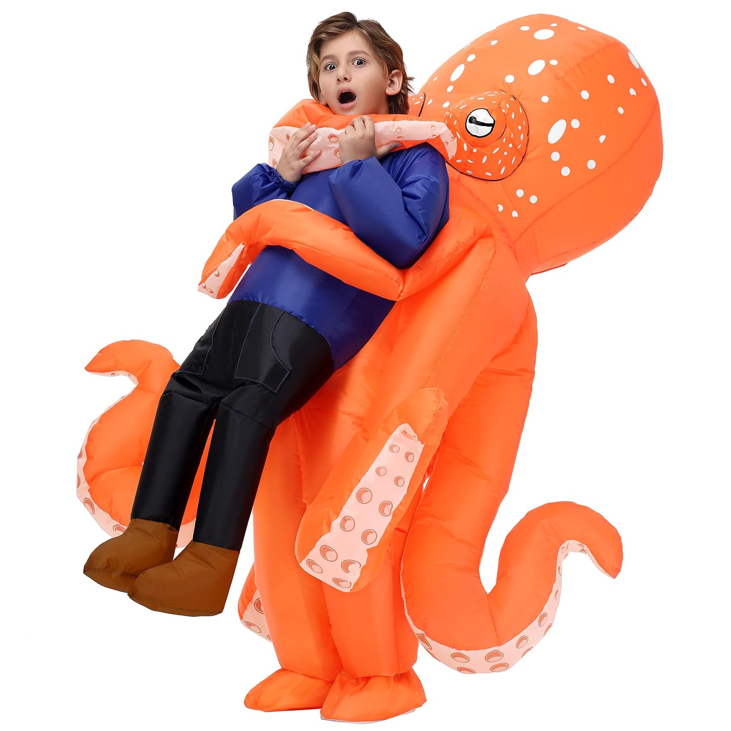Searhmomo Inflatable Octopus Costume for Kids – Quick Inflate Halloween Dress Up