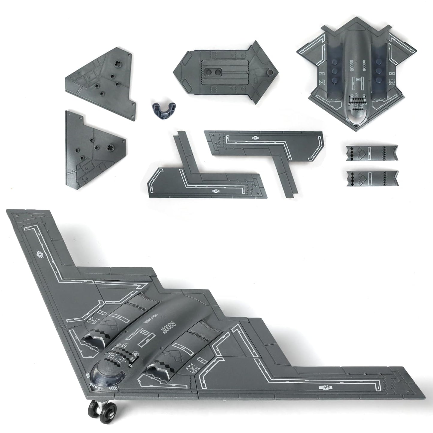 SEBUNAS 1/200 Scale B-2 Spirit Model Kit – Quick Build Stealth Bomber, Gift for All Ages