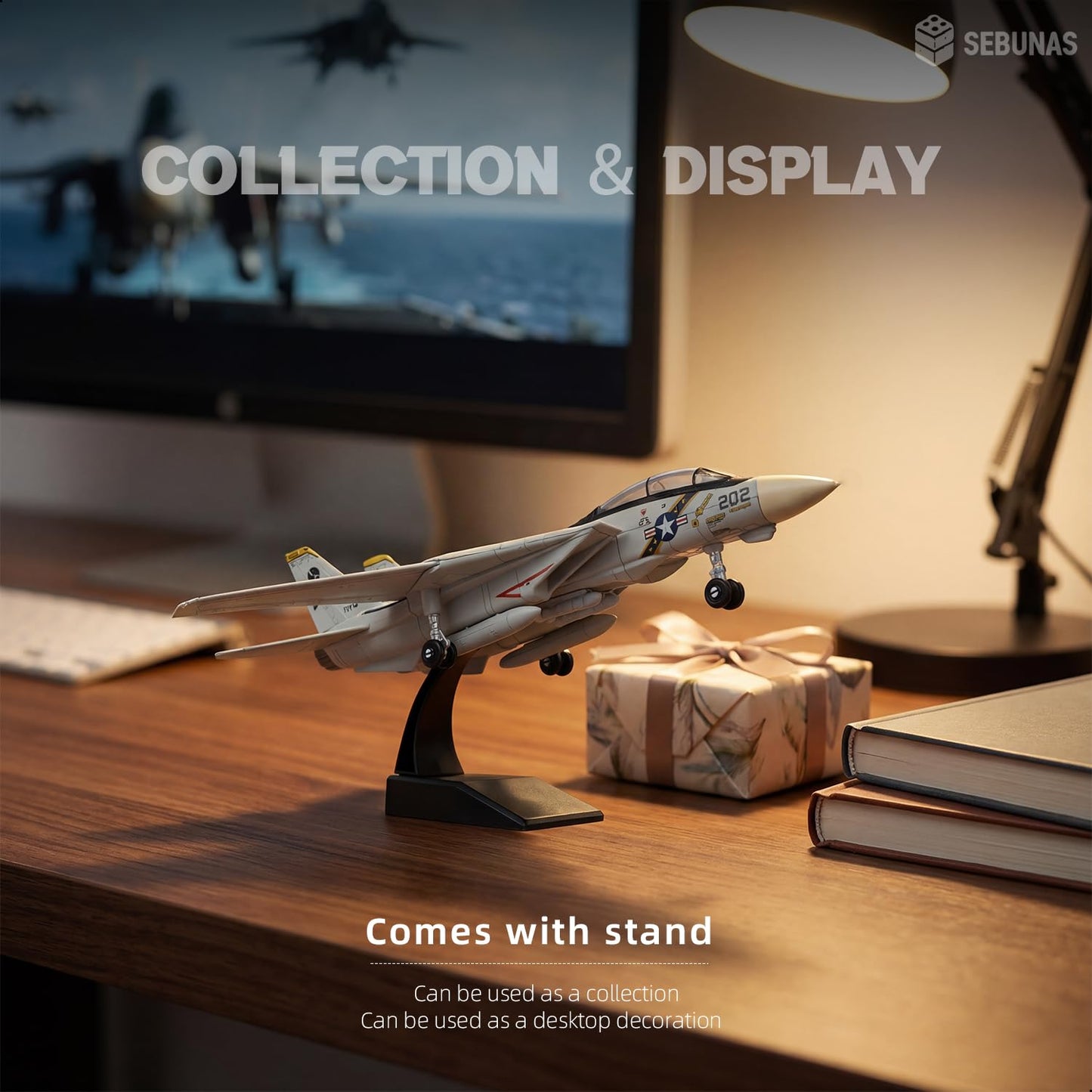 SEBUNAS F-14 Tomcat 3D Model Kit – Beginner-Friendly Aircraft Puzzle & Collectible Display