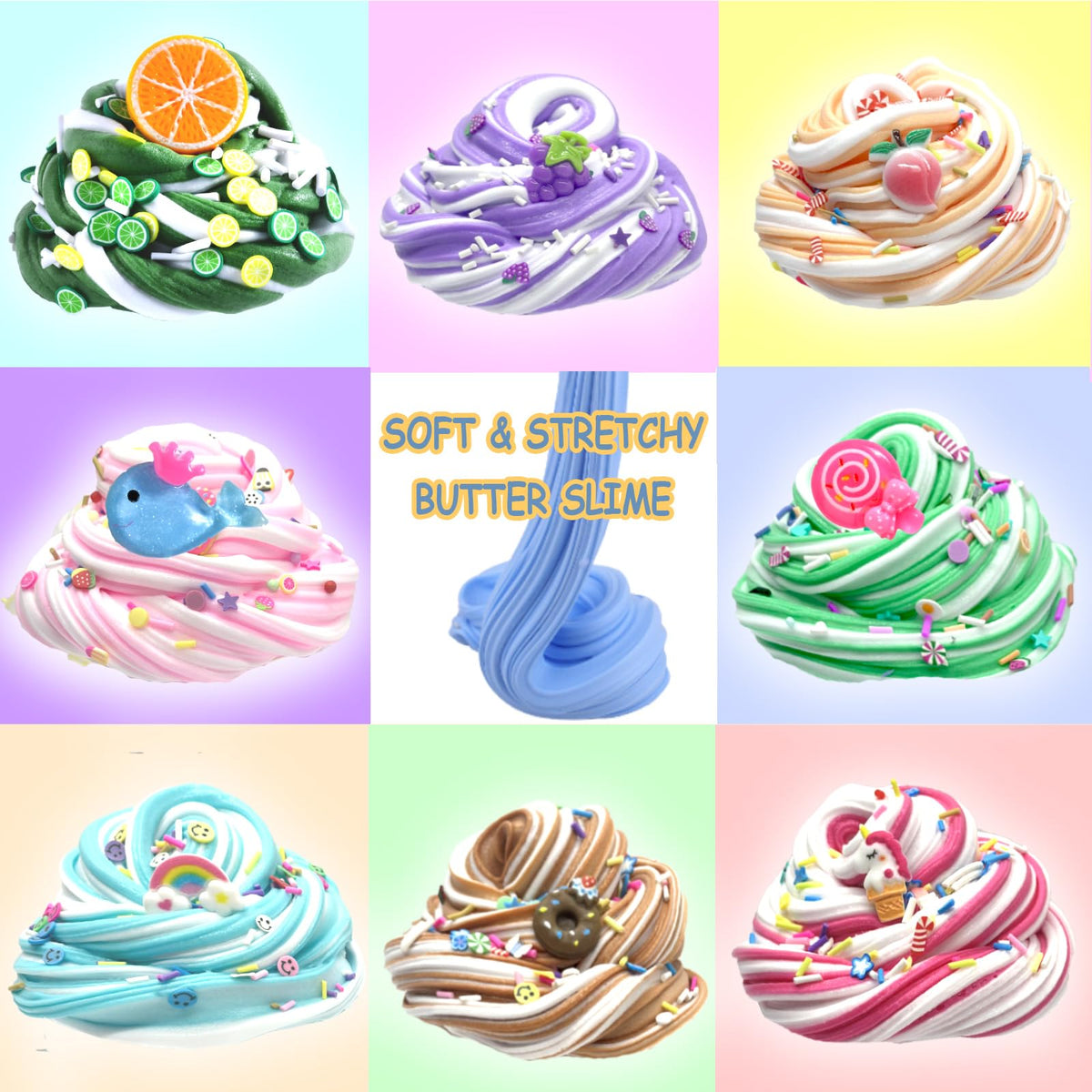 Sedytoju Butter Slime Kit 35 Pack – Non-Sticky, Scented Slime Party Favors