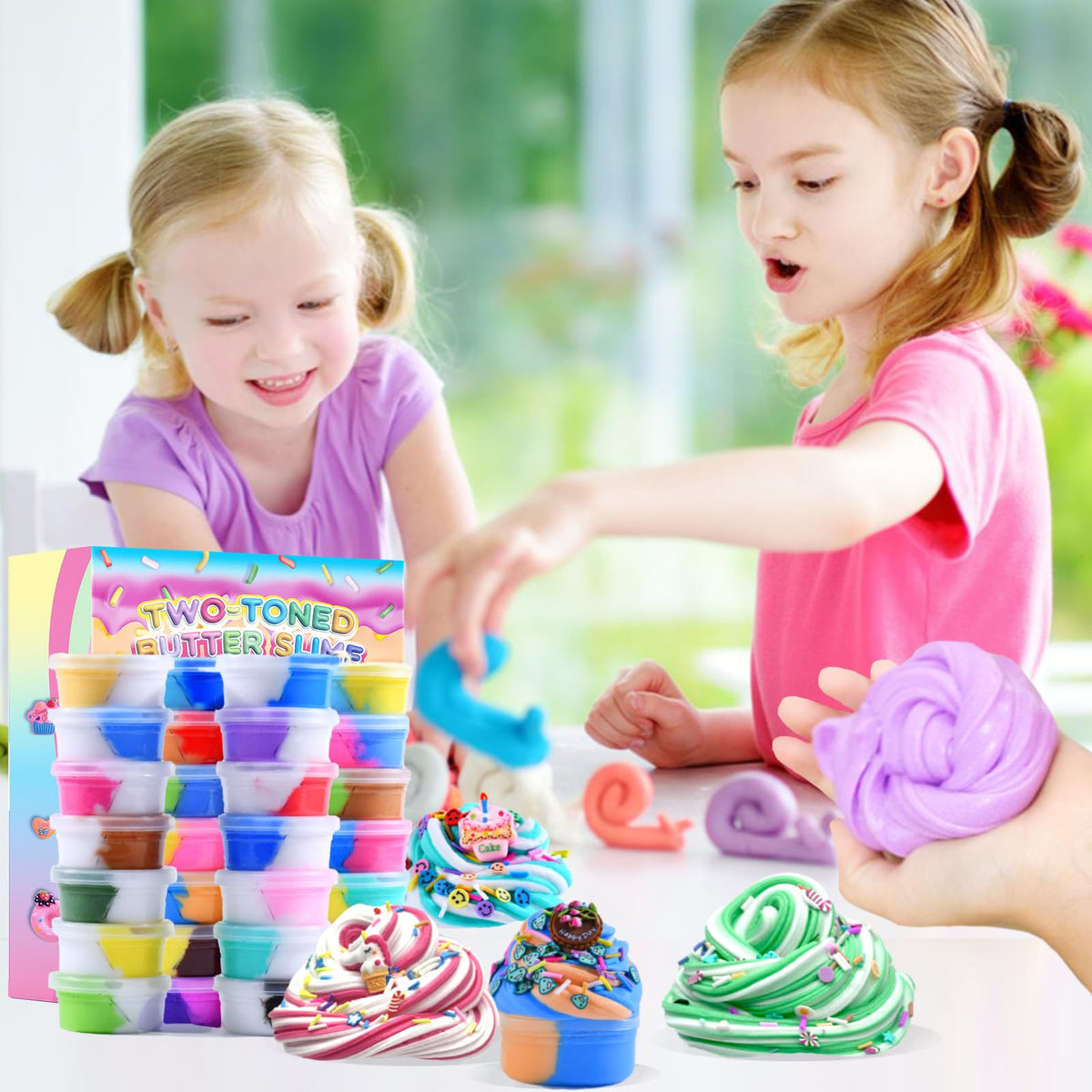 Sedytoju Butter Slime Kit 35 Pack – Non-Sticky, Scented Slime Party Favors