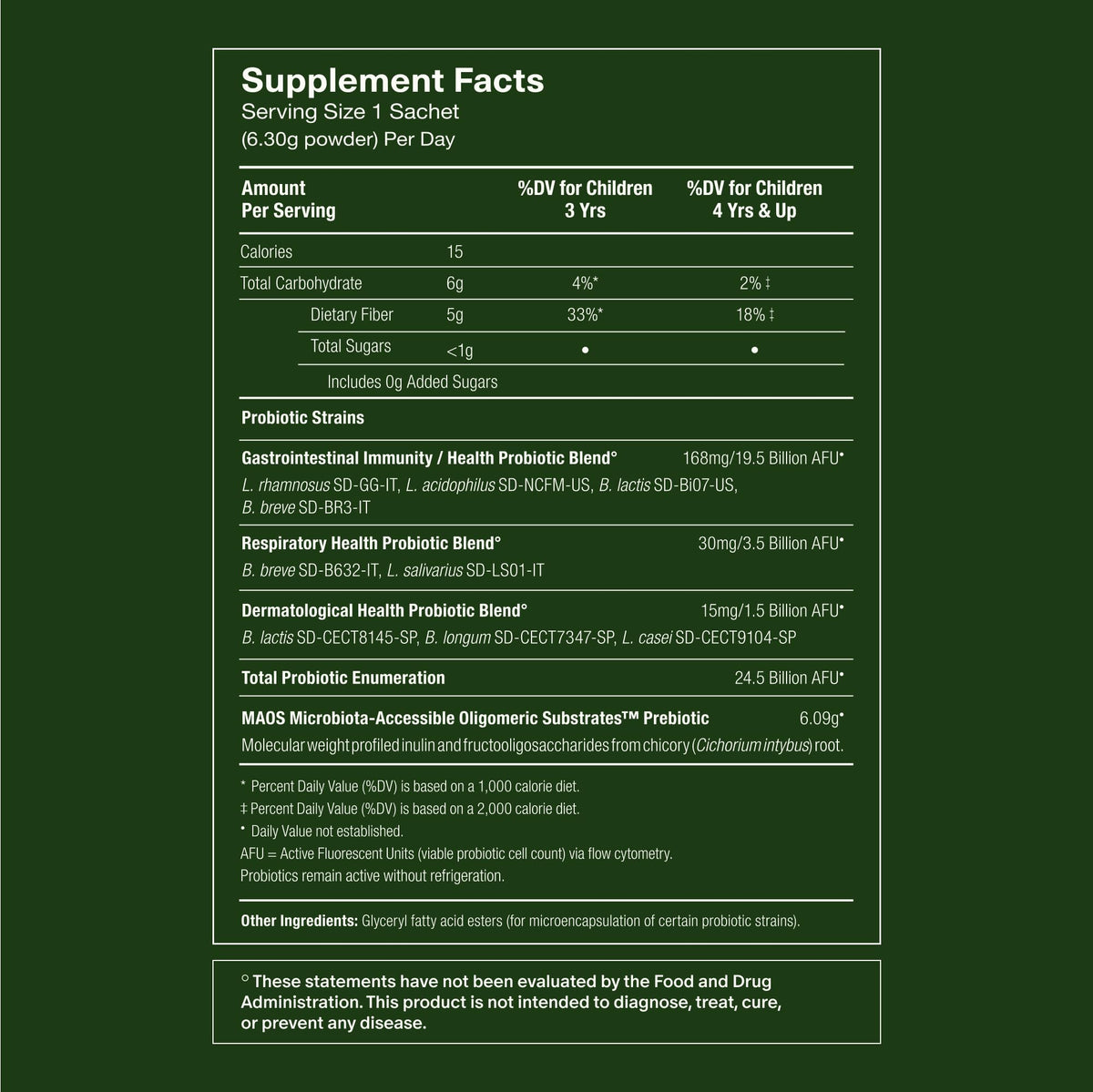 Seed PDS-08 Pediatric Daily Synbiotic for Kids 3–17 | Fiber-Based Prebiotic & Probiotic