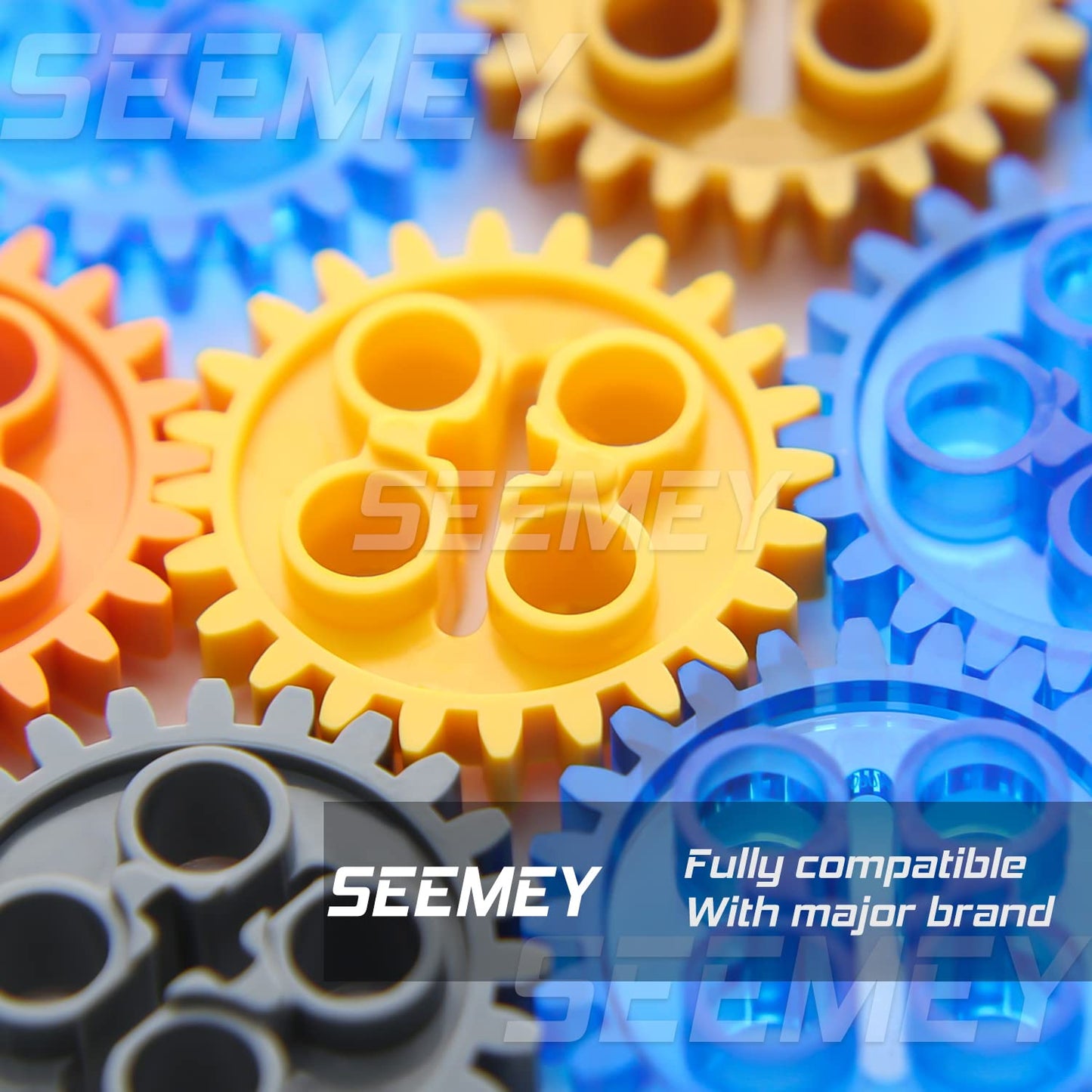 SEEMEY 844Pcs Pins-Gears-Axles Set — Compatible with Main Brands, STEM & MOC Upgrades
