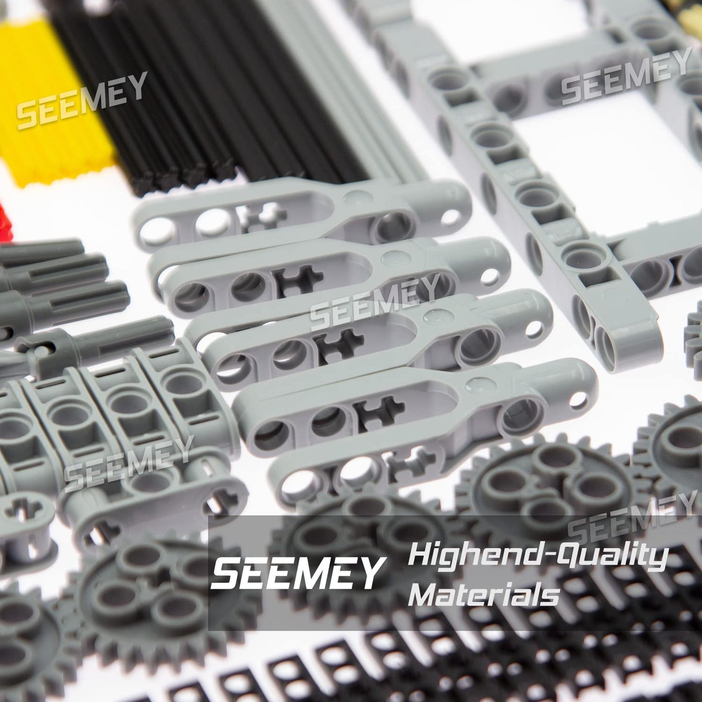 SEEMEY 844Pcs Pins-Gears-Axles Set — Compatible with Main Brands, STEM & MOC Upgrades