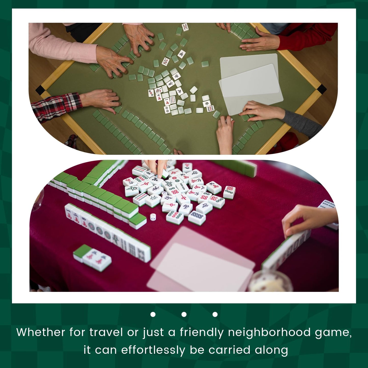 Seenelling 2 Pcs Mahjong Tile Mixer Shuffler – Portable Plastic Game Accessories for Mahjong Lovers