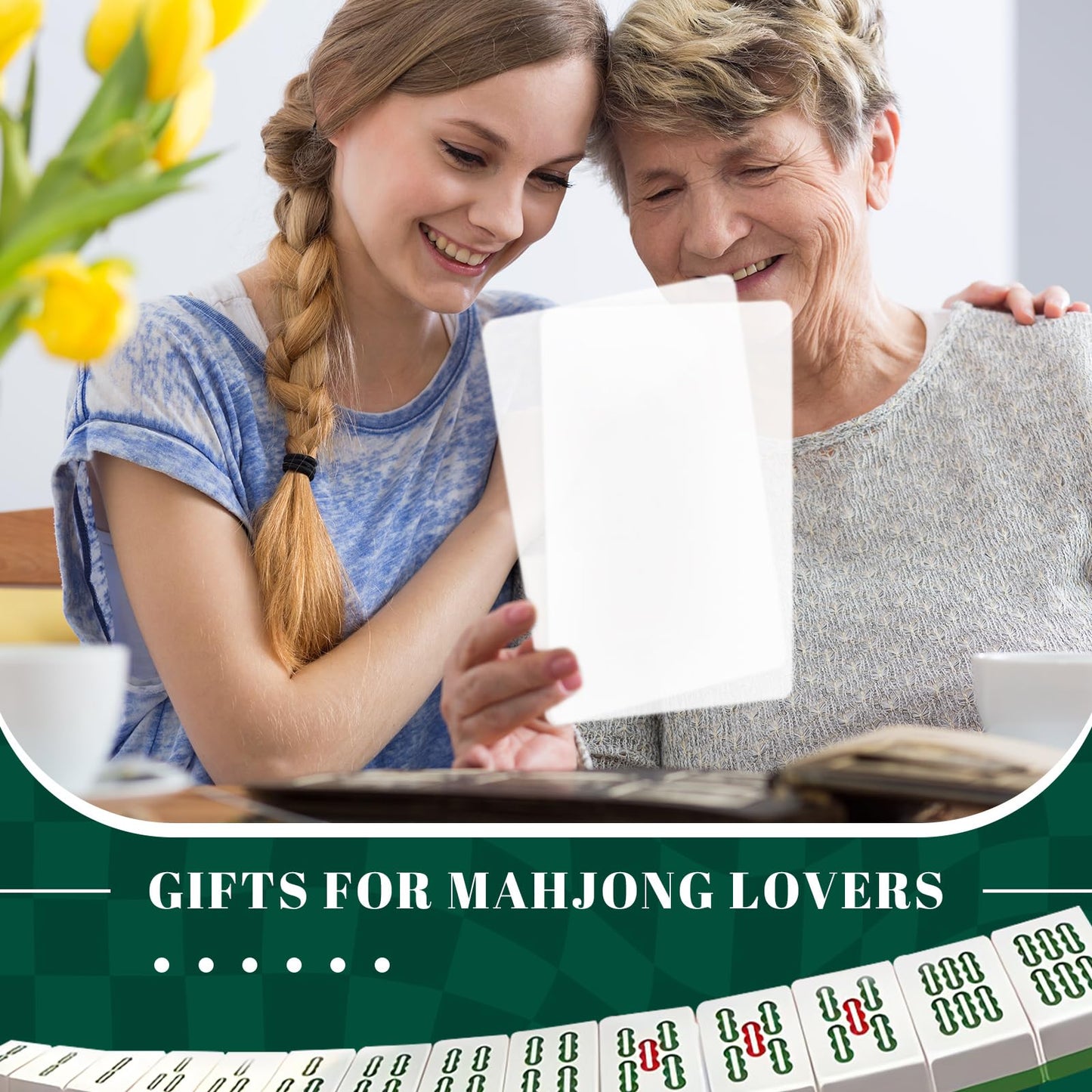 Seenelling 2 Pcs Mahjong Tile Mixer Shuffler – Portable Plastic Game Accessories for Mahjong Lovers