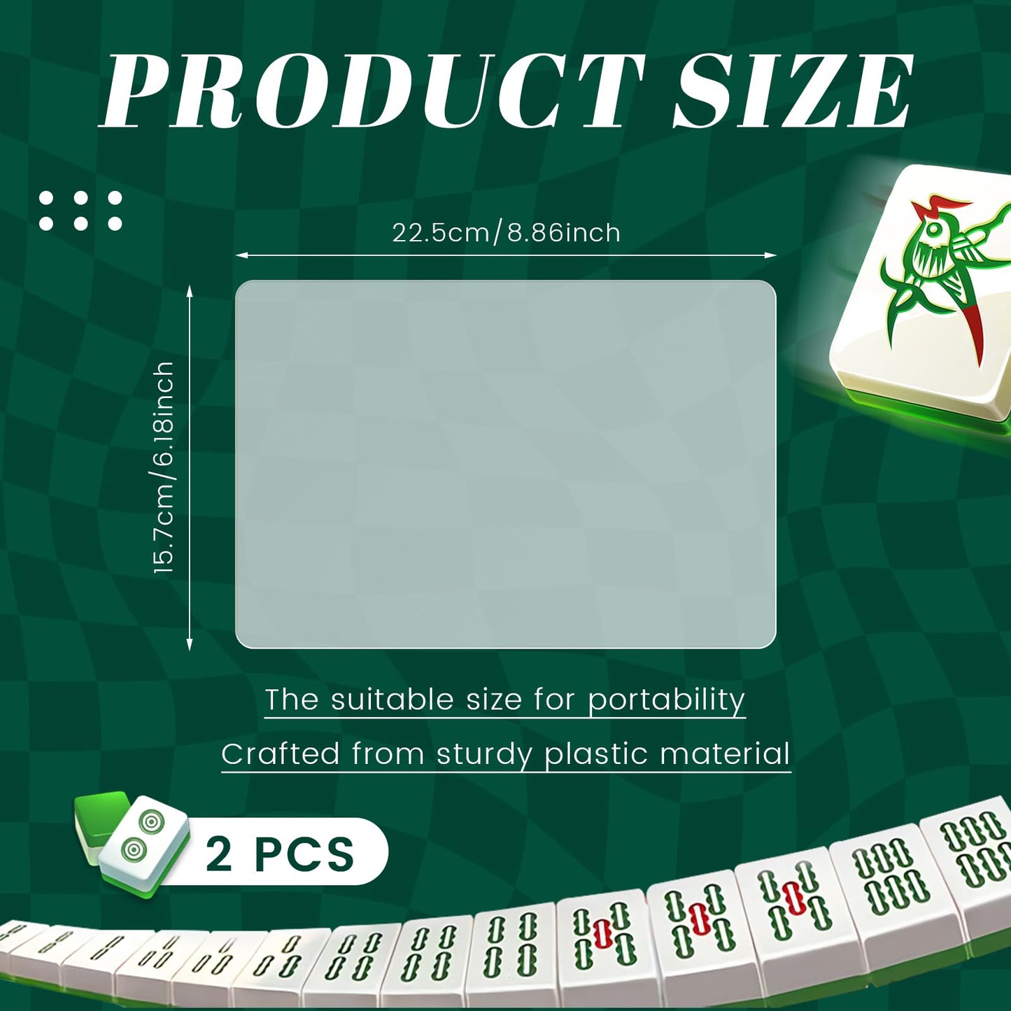 Seenelling 2 Pcs Mahjong Tile Mixer Shuffler – Portable Plastic Game Accessories for Mahjong Lovers