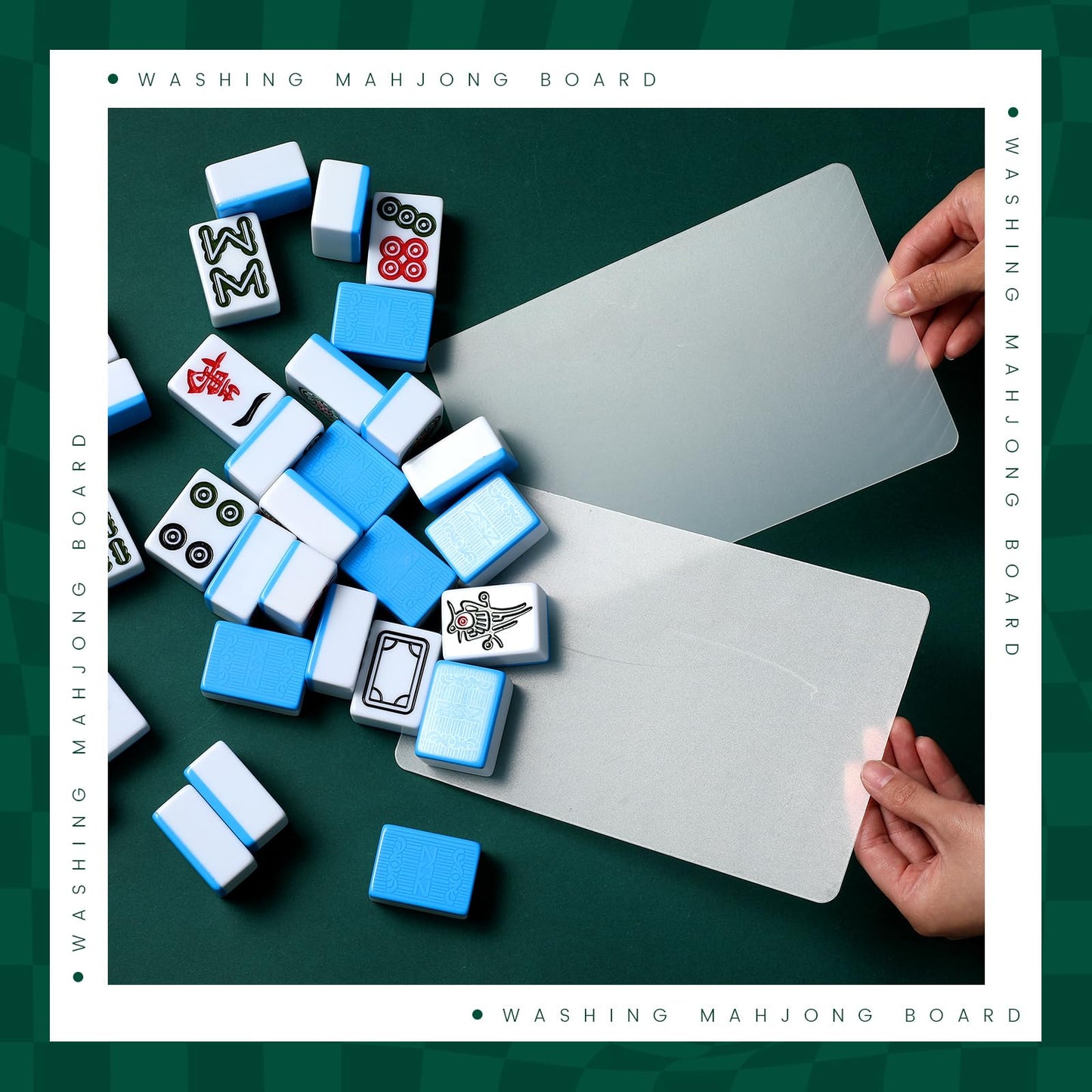 Seenelling 2 Pcs Mahjong Tile Mixer Shuffler – Portable Plastic Game Accessories for Mahjong Lovers