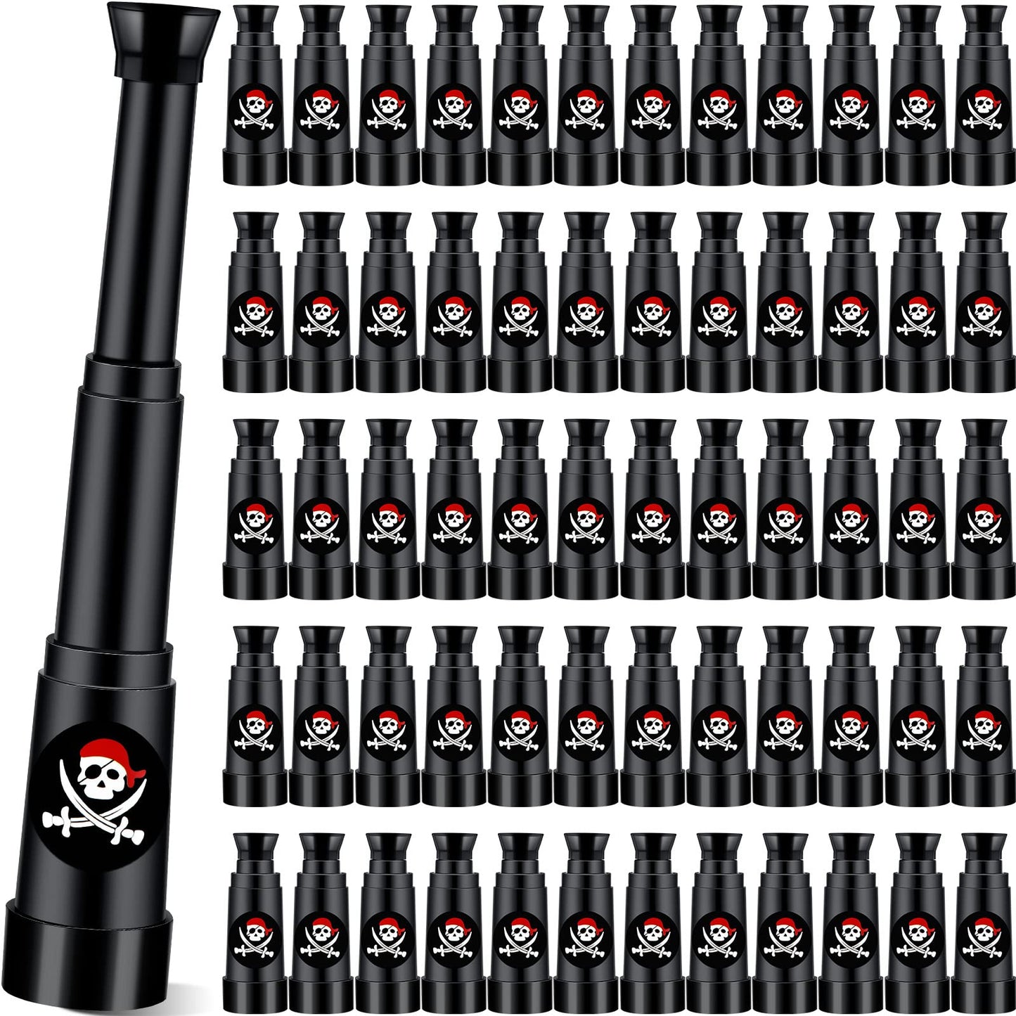 Seenelling 50 Pcs Halloween Pirate Telescopes – Mini Monocular Toy for Party Favors