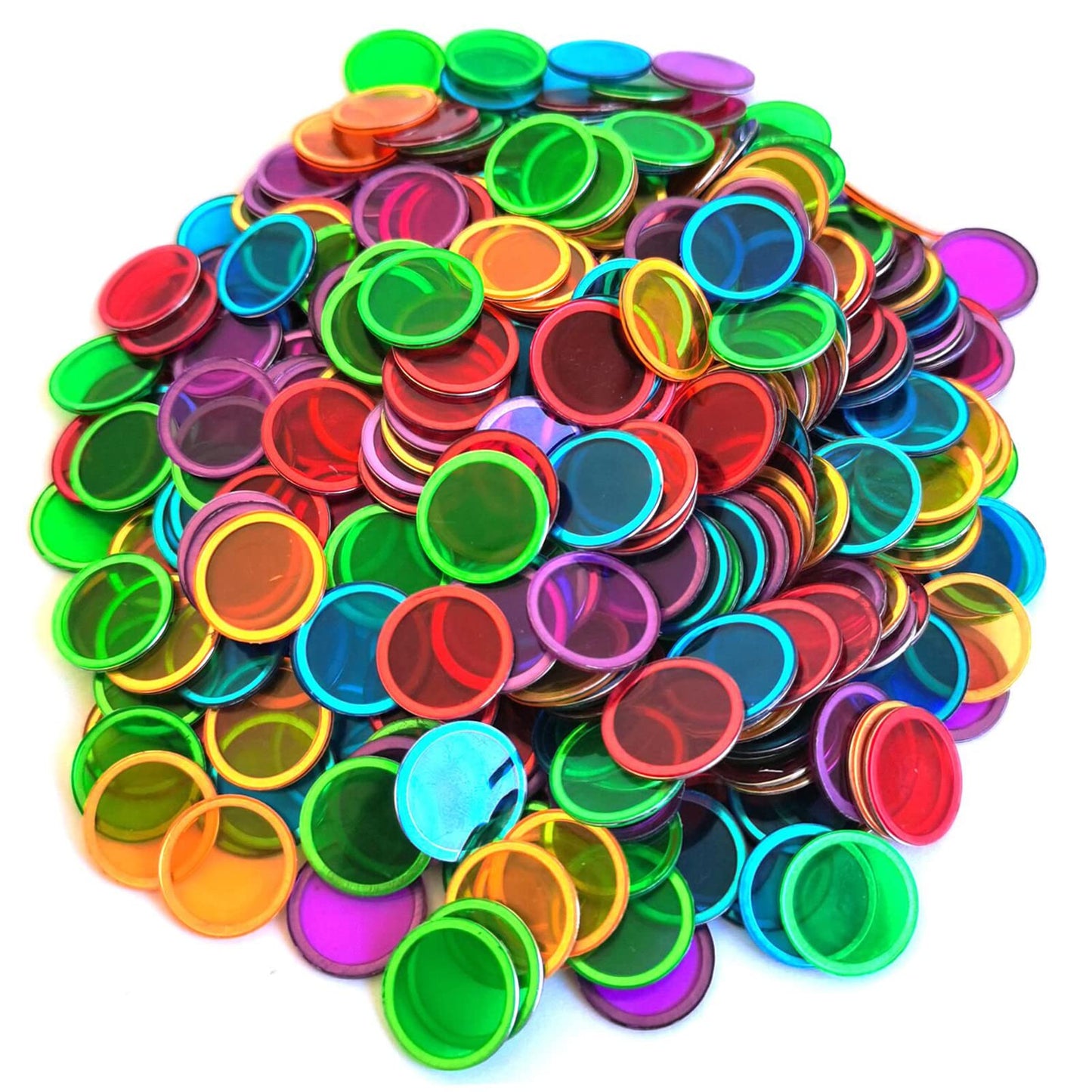 SEETOOOGAMES 300-Piece Magnetic Bingo Chips – Mixed Colors for Math Practice