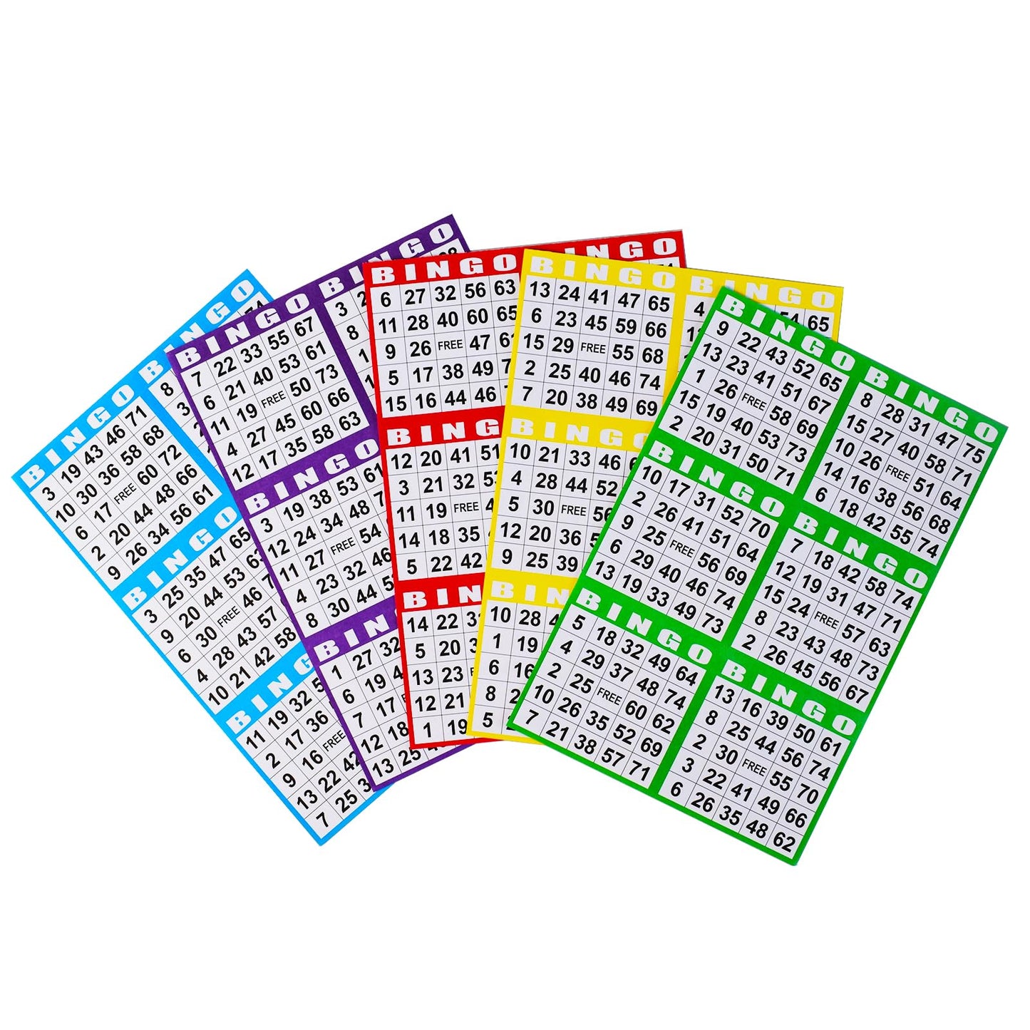 SEETOOOGAMES Bingo Paper Cards Bulk – 6-Card Sets, 100 Books of 5 Sheets for Large Groups