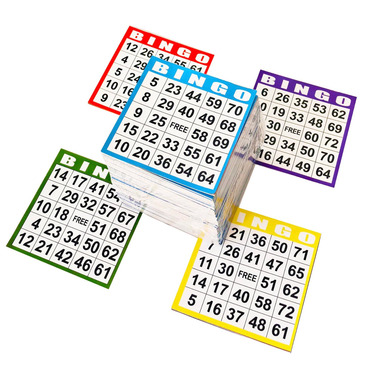 SEETOOOGAMES Bingo Cards Set – 1000 Cards in 200 Books (5 Colors per Book)