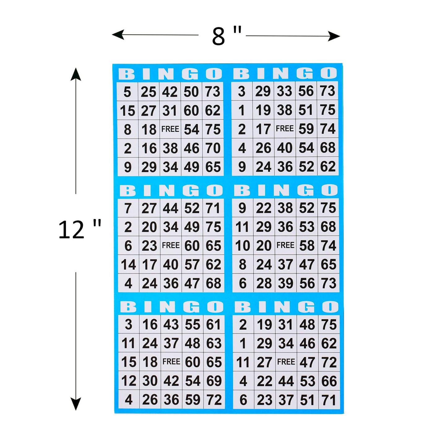SEETOOOGAMES Bingo Paper Cards Bulk – 6-Card Sets, 100 Books of 5 Sheets for Large Groups