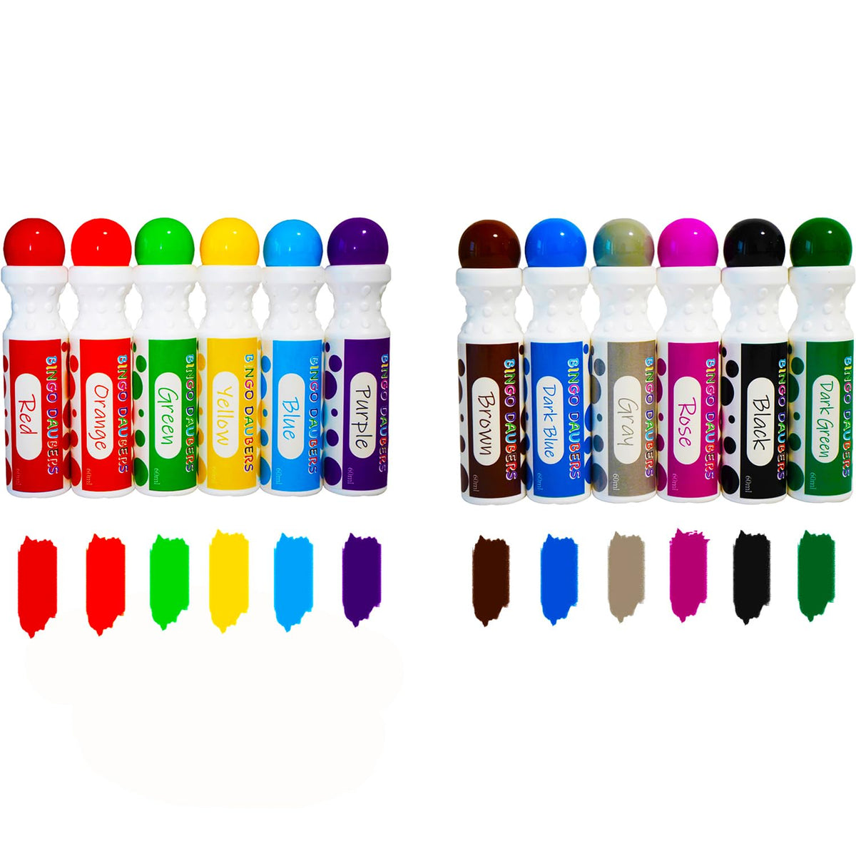 SEETOOOGAMES Bingo Daubers Dot Markers — 12-Color Toddler Arts & Crafts Set