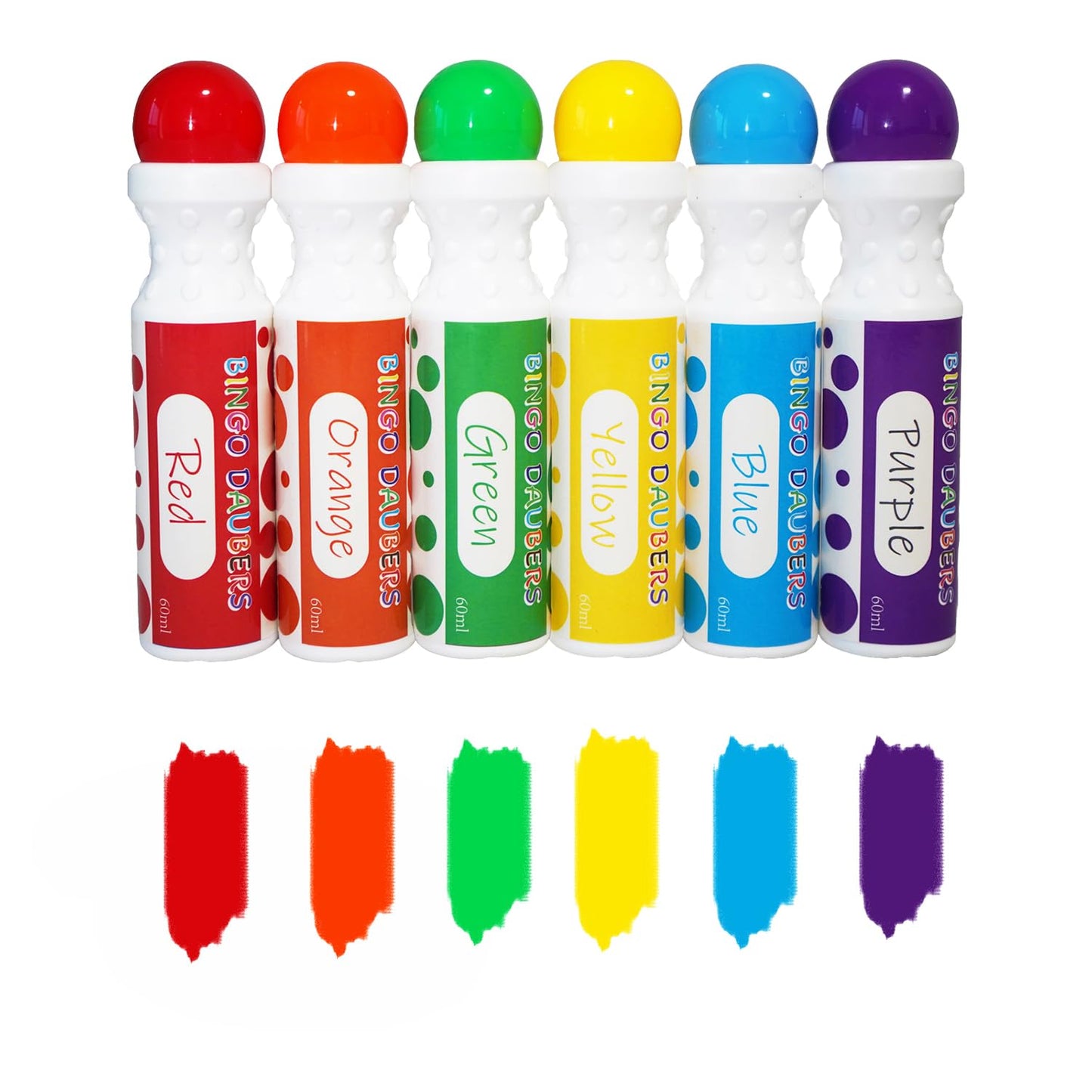 SEETOOOGAMES Bingo Daubers – Mixed Colors 6-Pack Dot Markers for Toddlers