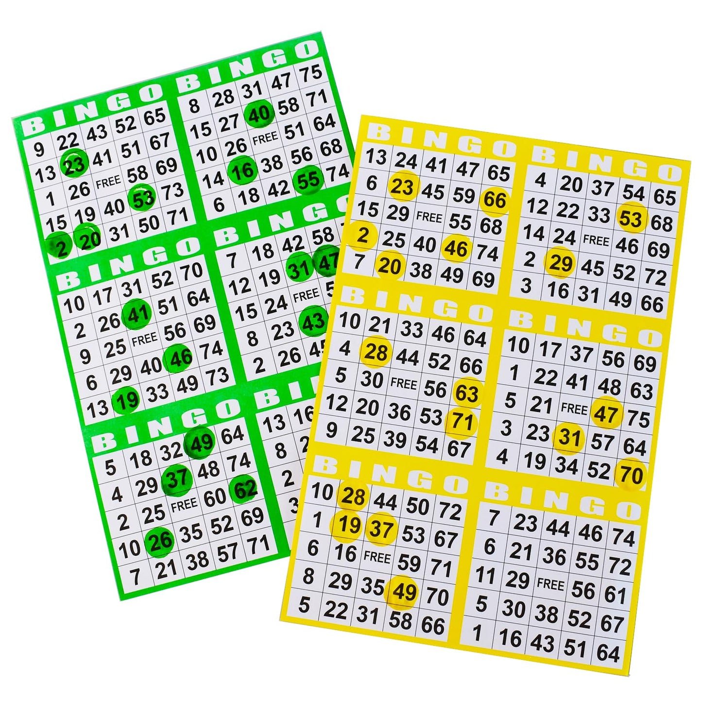 SEETOOOGAMES Bingo Paper Cards Bulk – 6-Card Sets, 100 Books of 5 Sheets for Large Groups