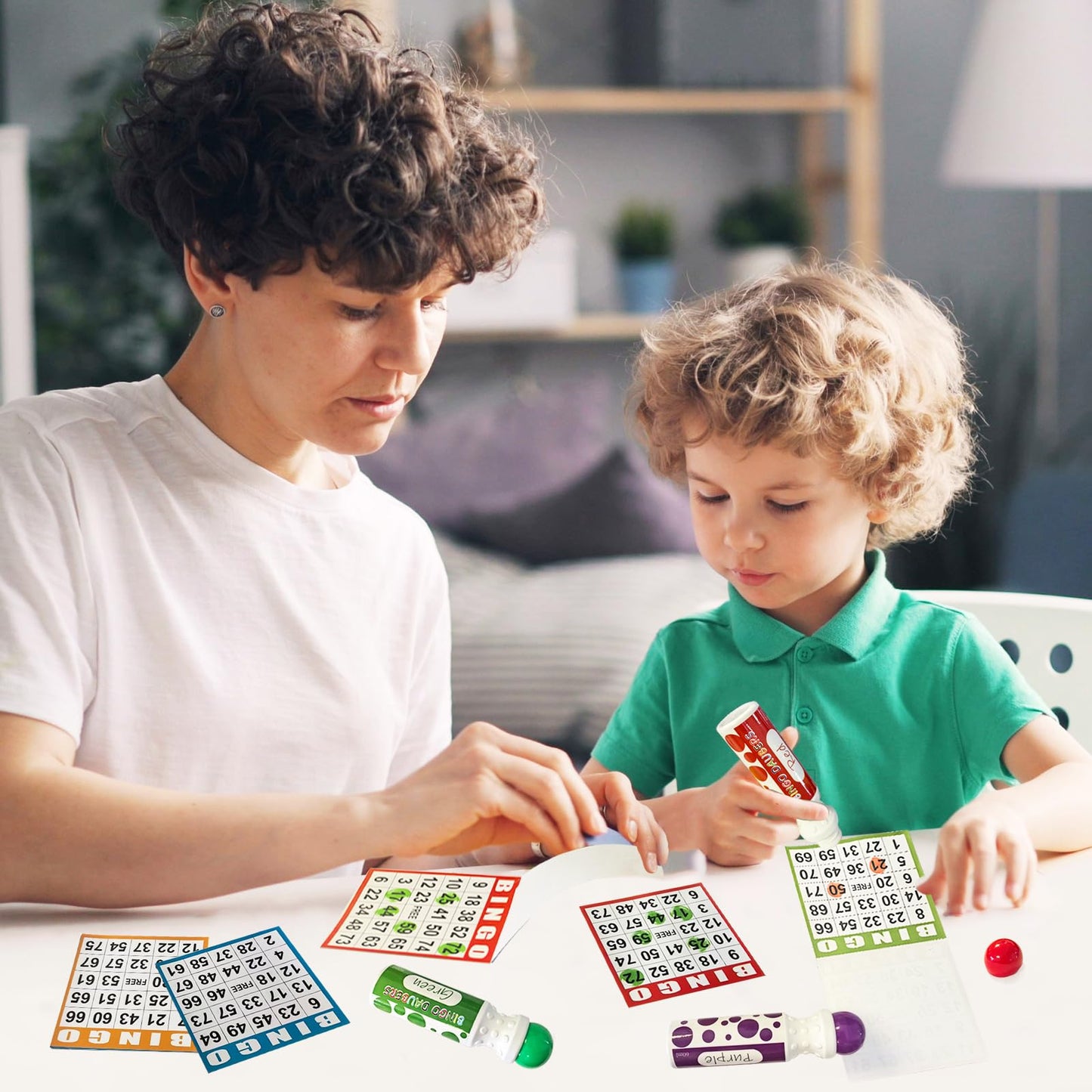 SEETOOOGAMES Bingo Cards Set – 1000 Cards in 200 Books (5 Colors per Book)