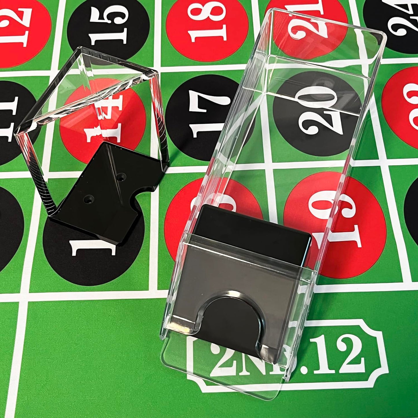 SEETOOOGAMES Blackjack Shoe Discard Tray – 6-Deck Clear Acrylic Card Dispenser, Home Casino Accessories