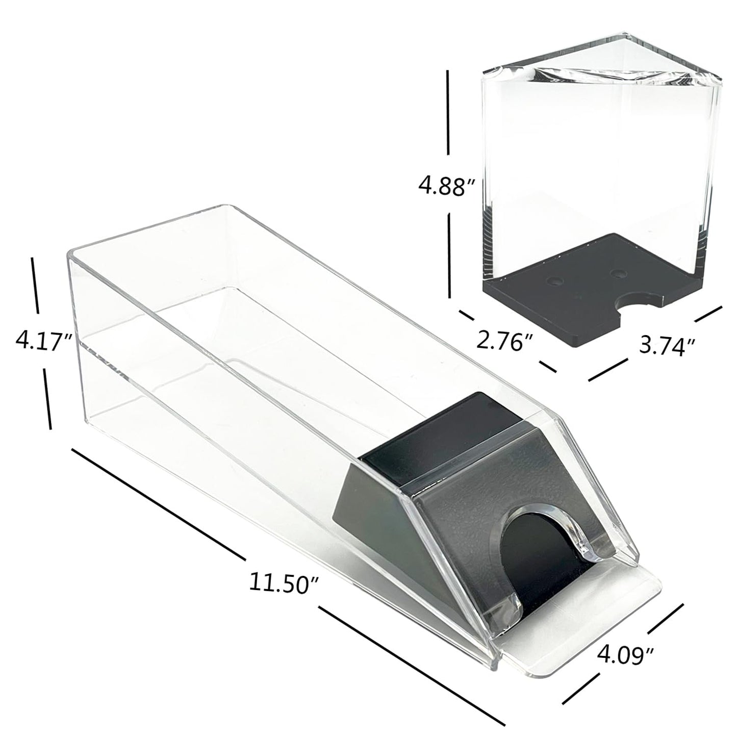 SEETOOOGAMES Blackjack Shoe Discard Tray – 6-Deck Clear Acrylic Card Dispenser, Home Casino Accessories