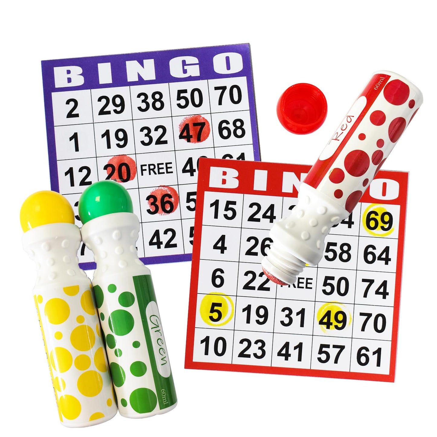SEETOOOGAMES Bingo Cards Set – 1000 Cards in 200 Books (5 Colors per Book)