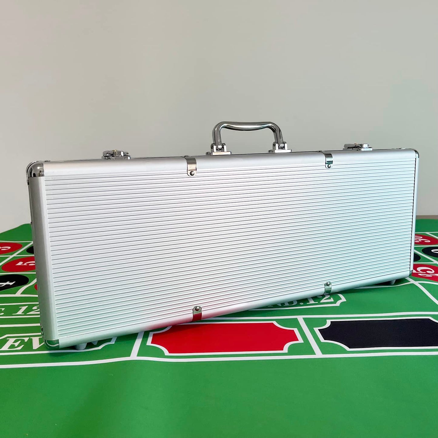 SEETOOOGAMES 500pcs Capacity Empty Aluminum Poker Chip Case