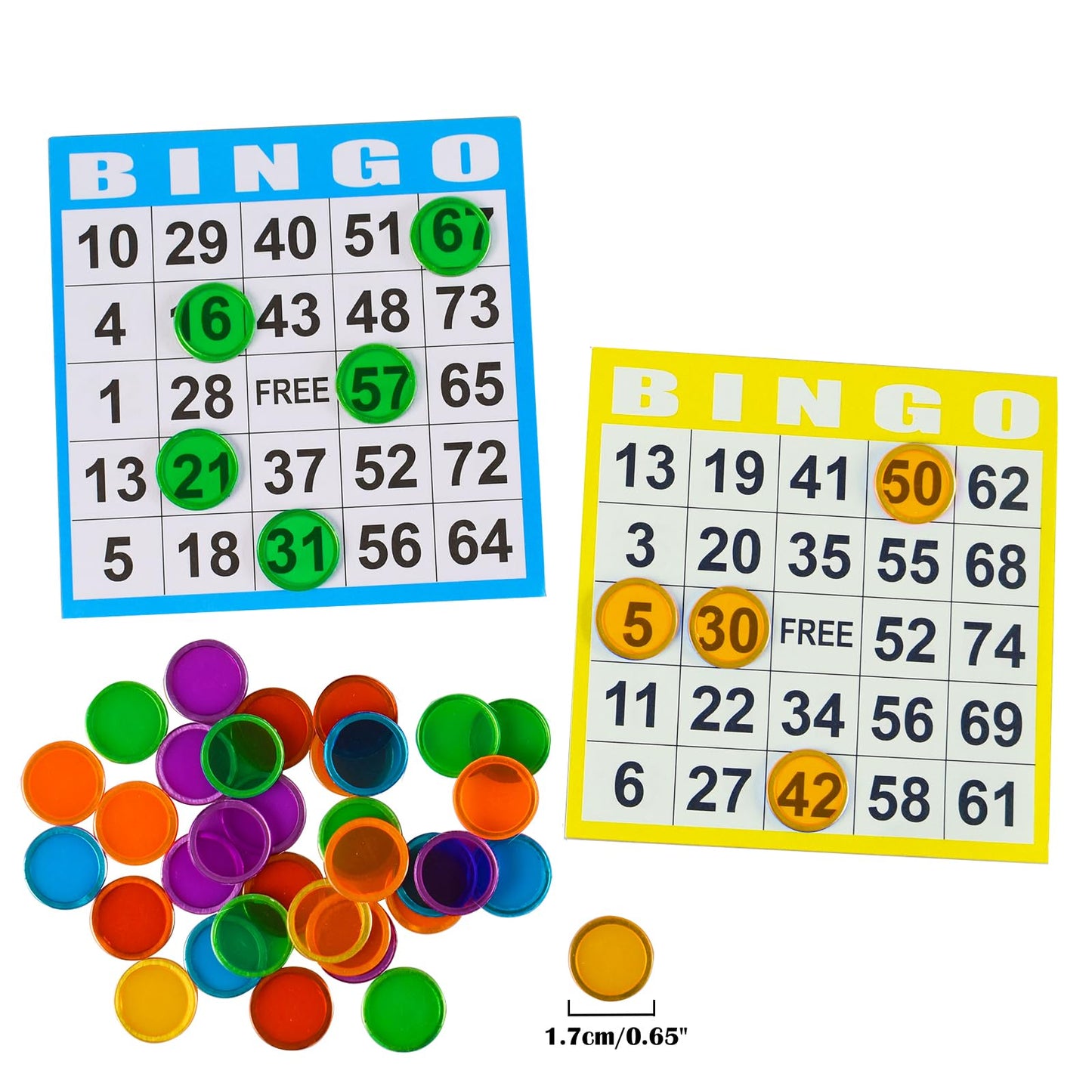 SEETOOOGAMES Bingo Cards Set – 1000 Cards in 200 Books (5 Colors per Book)