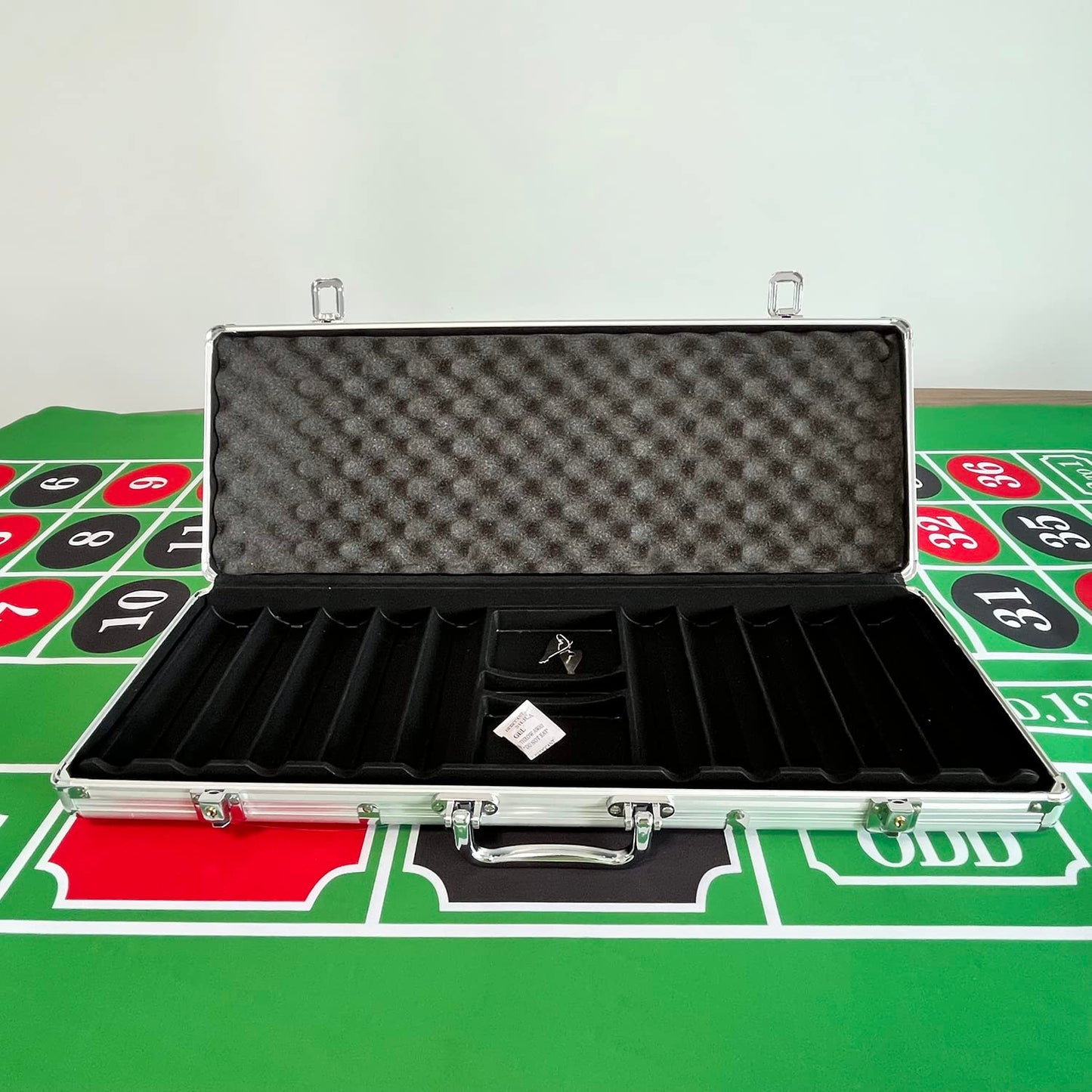 SEETOOOGAMES 500pcs Capacity Empty Aluminum Poker Chip Case