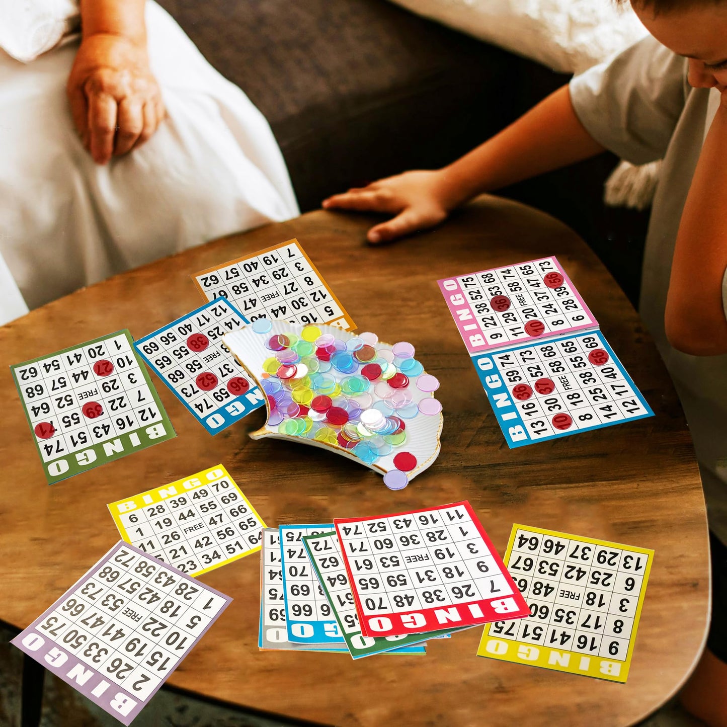 SEETOOOGAMES Bingo Cards Set – 1000 Cards in 200 Books (5 Colors per Book)
