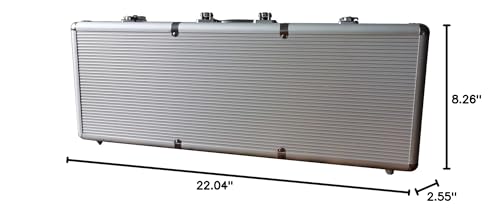 SEETOOOGAMES 500pcs Capacity Empty Aluminum Poker Chip Case
