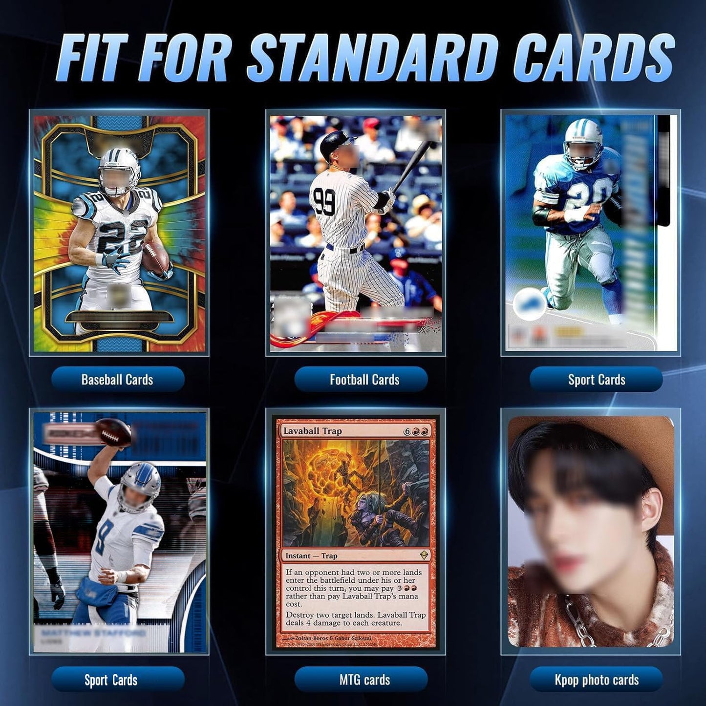SEFOWG 5000ct Clear Card Sleeves – Ultra-Soft, Non-PVC Protectors for MTG, Baseball, Football & Trading Cards