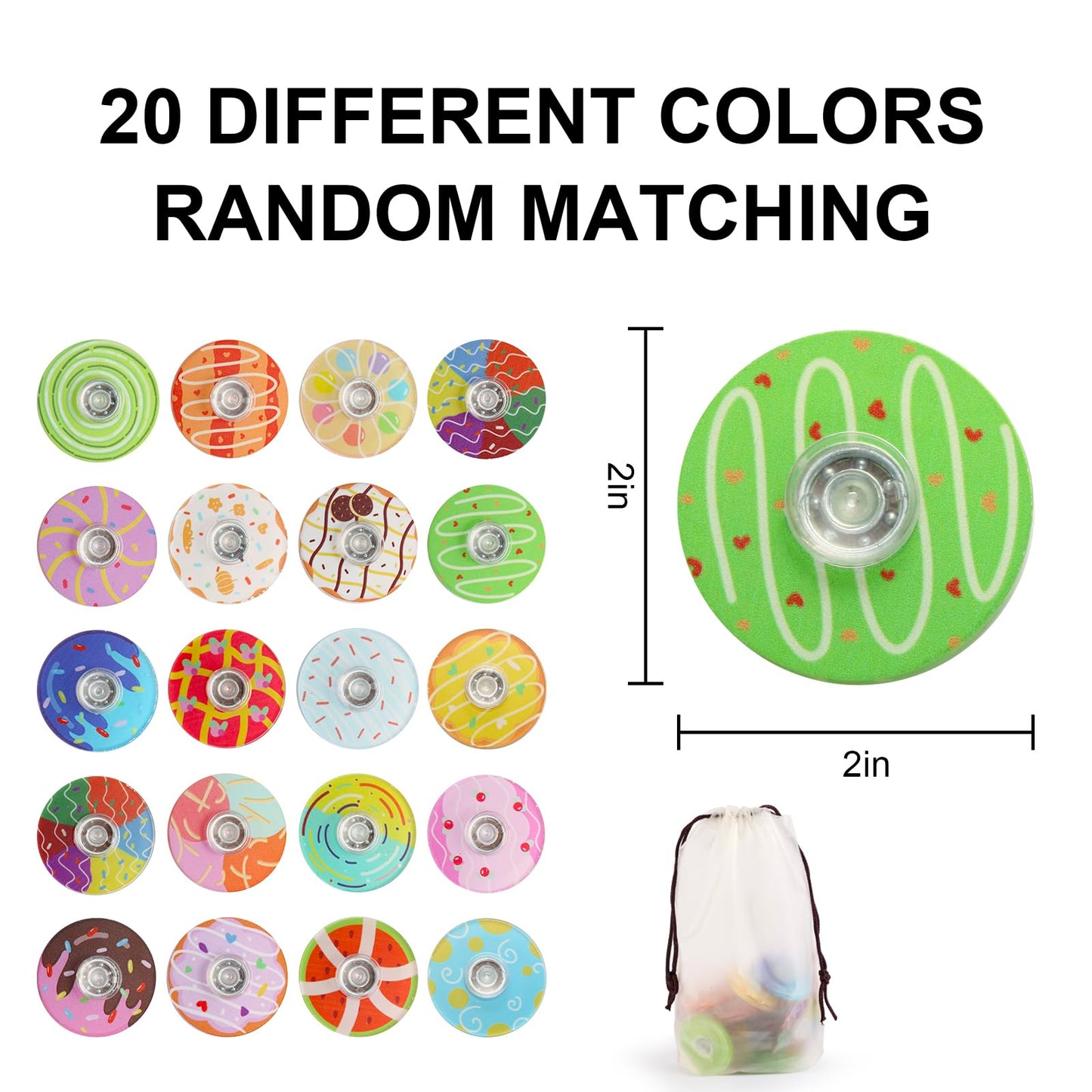 Seilaiap 20PCS Fidget Spinners Bulk – Mini Spinner Toys for Parties, Classrooms & Gifts