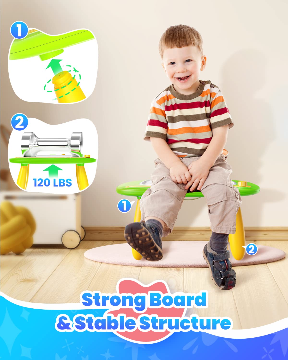 Seimome Magnetic Drawing Board for Toddlers 1-3 – Green