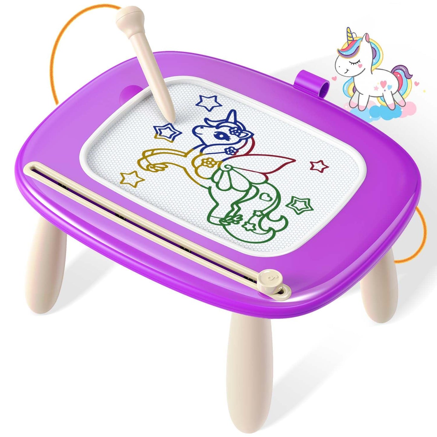 Seimome Doodle Board for Toddlers 1-3 | Magnetic Learning Toy Purple