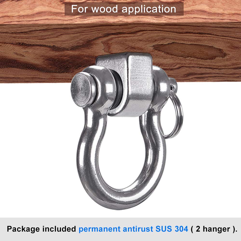SELEWARE 2-Pack Stainless Steel Swing Hangers – 3600 lb Capacity, 180° Heavy-Duty Brackets