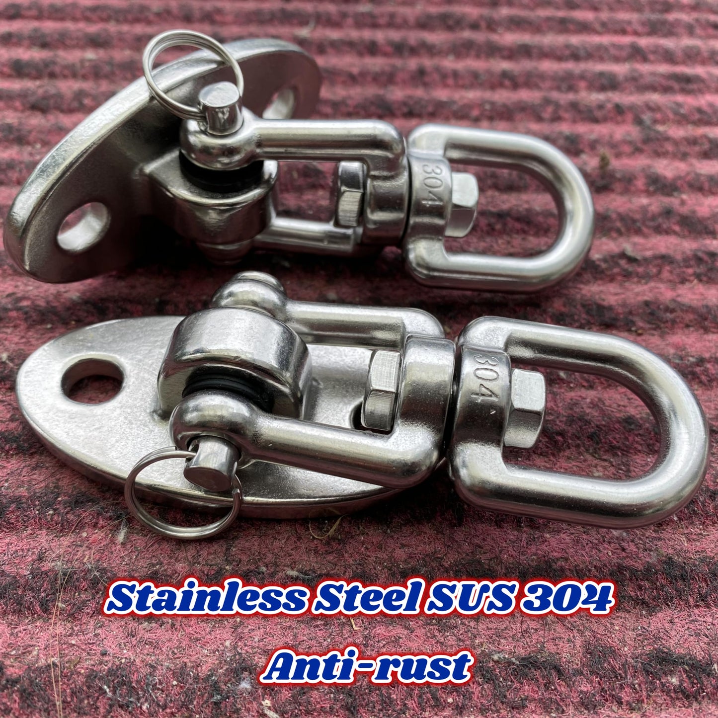 SELEWARE Ceiling Swing Mount – Stainless Steel Hangers with 360° Swivel, 2000 lb Capacity (2-Pack)
