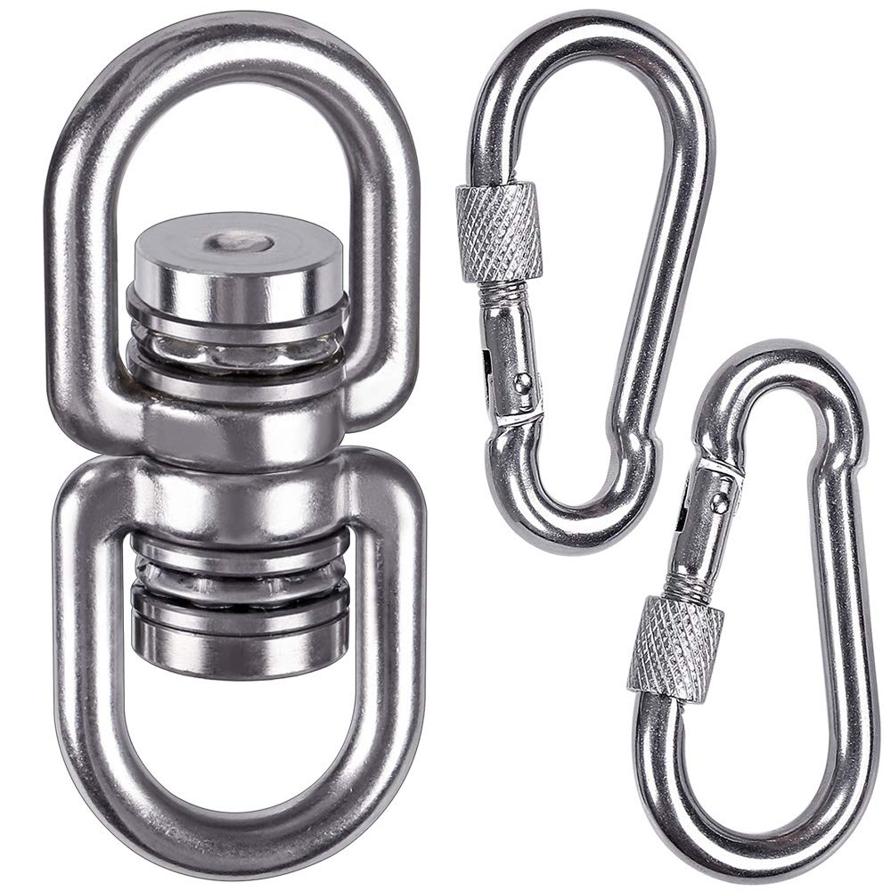 SELEWARE Heavy Duty Bearing Swing Swivel – 360° Rotation, 1,200 lb Capacity, 2 Quick-Connect Buckles