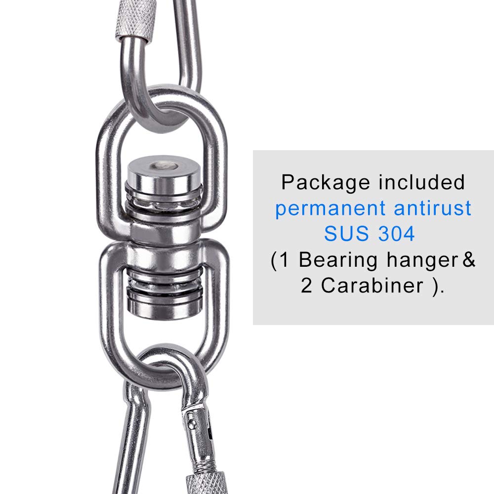 SELEWARE Heavy Duty Bearing Swing Swivel – 360° Rotation, 1,200 lb Capacity, 2 Quick-Connect Buckles