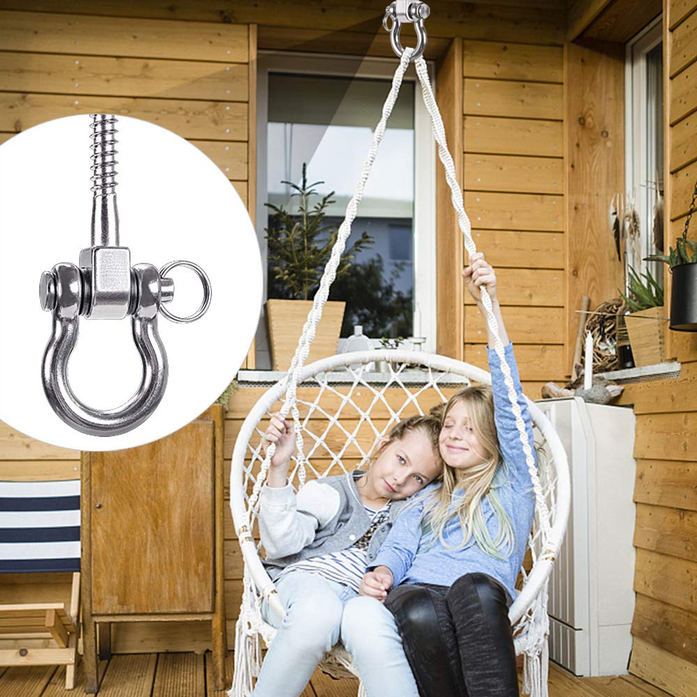 SELEWARE 2-Pack Stainless Steel Swing Hangers – 3600 lb Capacity, 180° Heavy-Duty Brackets