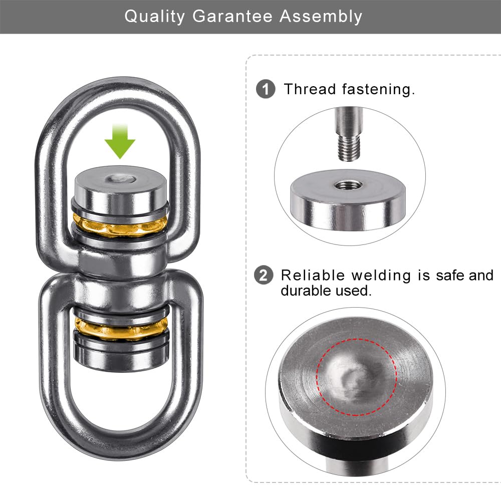 SELEWARE Bearing Swing Swivel – 360° Rotation, Up to 1200 lb, 2 Pack