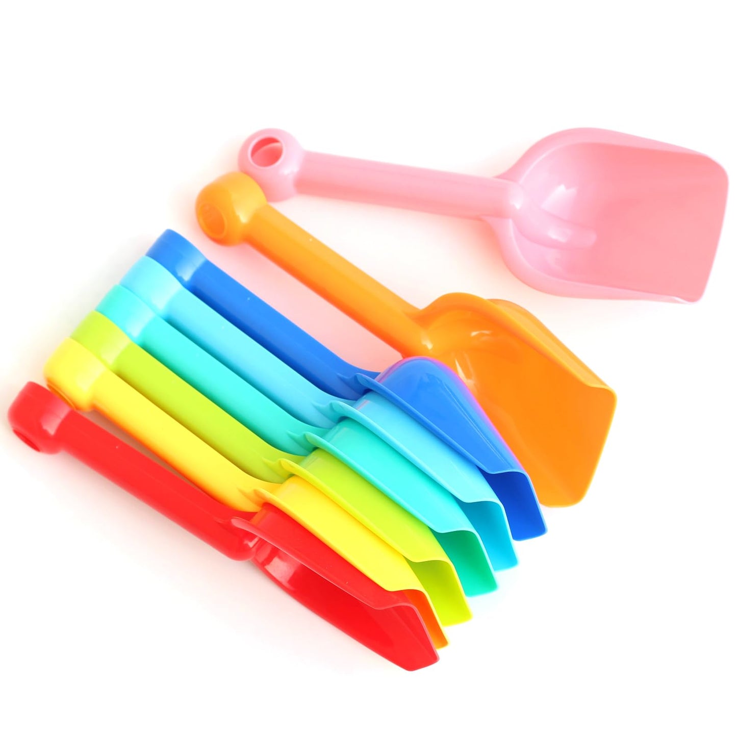 SELTERM Beach Shovels for Kids – 8 Pack Heavy-Duty Plastic Sand Shovels