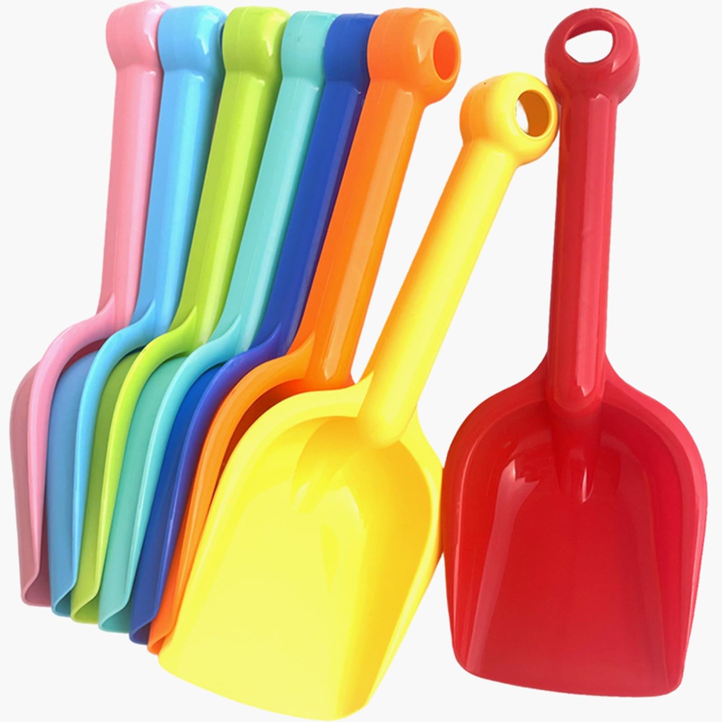 SELTERM Beach Shovels for Kids – 8 Pack Heavy-Duty Plastic Sand Shovels