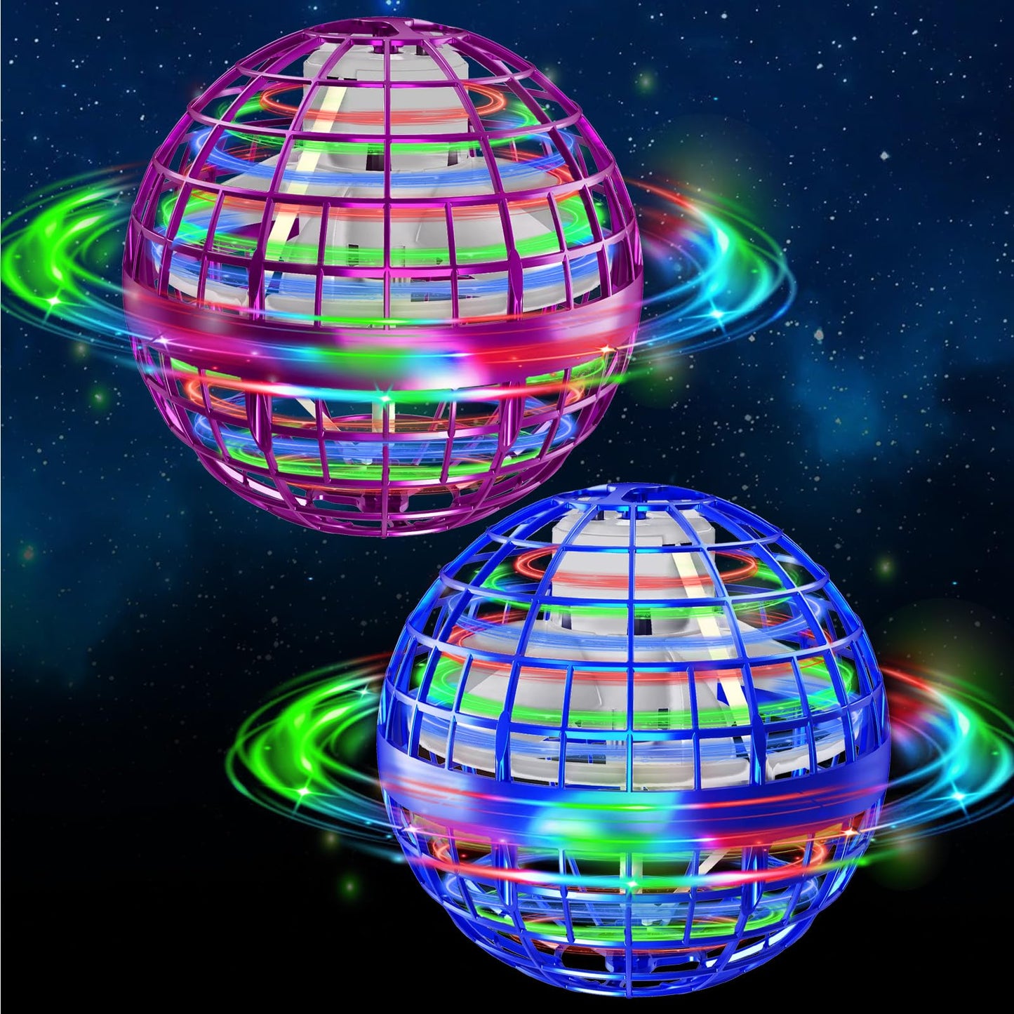 Semai Flying Orb Ball 2-Pack – Hover Boomerang Drones for Kids & Adults