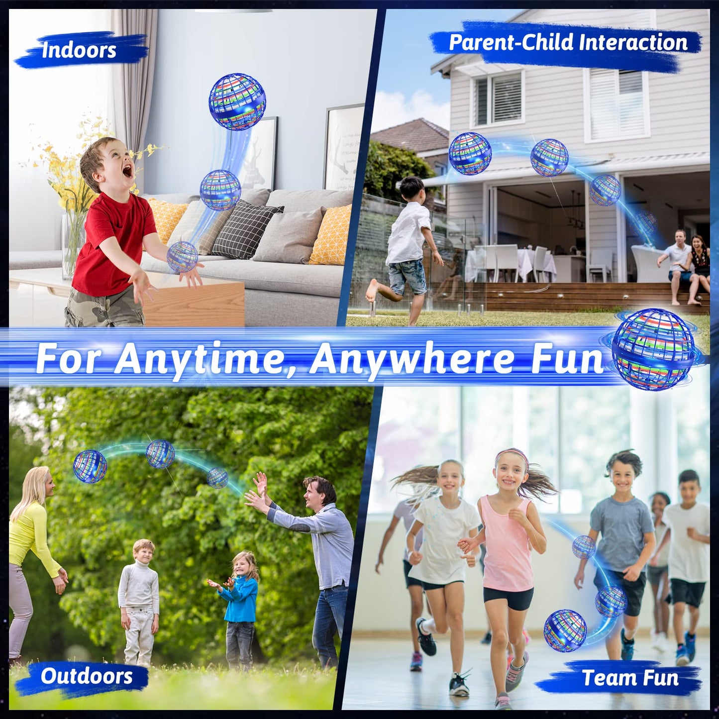Semai Flying Orb Ball 2-Pack – Hover Boomerang Drones for Kids & Adults