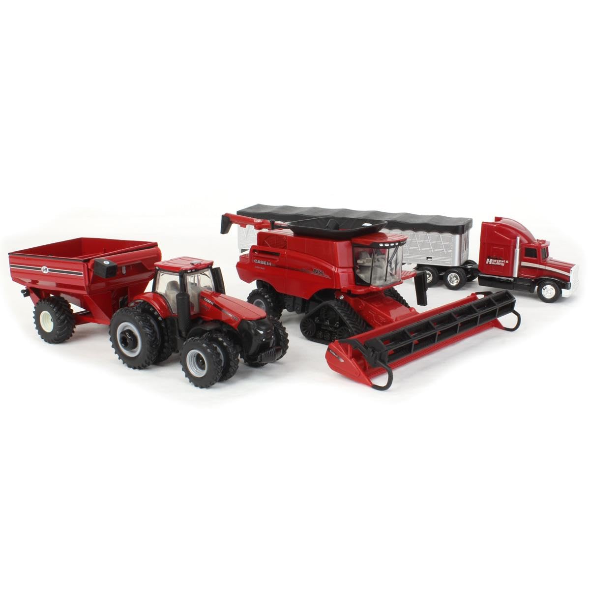 Case IH 1/64 Scale Harvesting Set: 8250 Combine, Magnum 340 Tractor & Trailer (44384)
