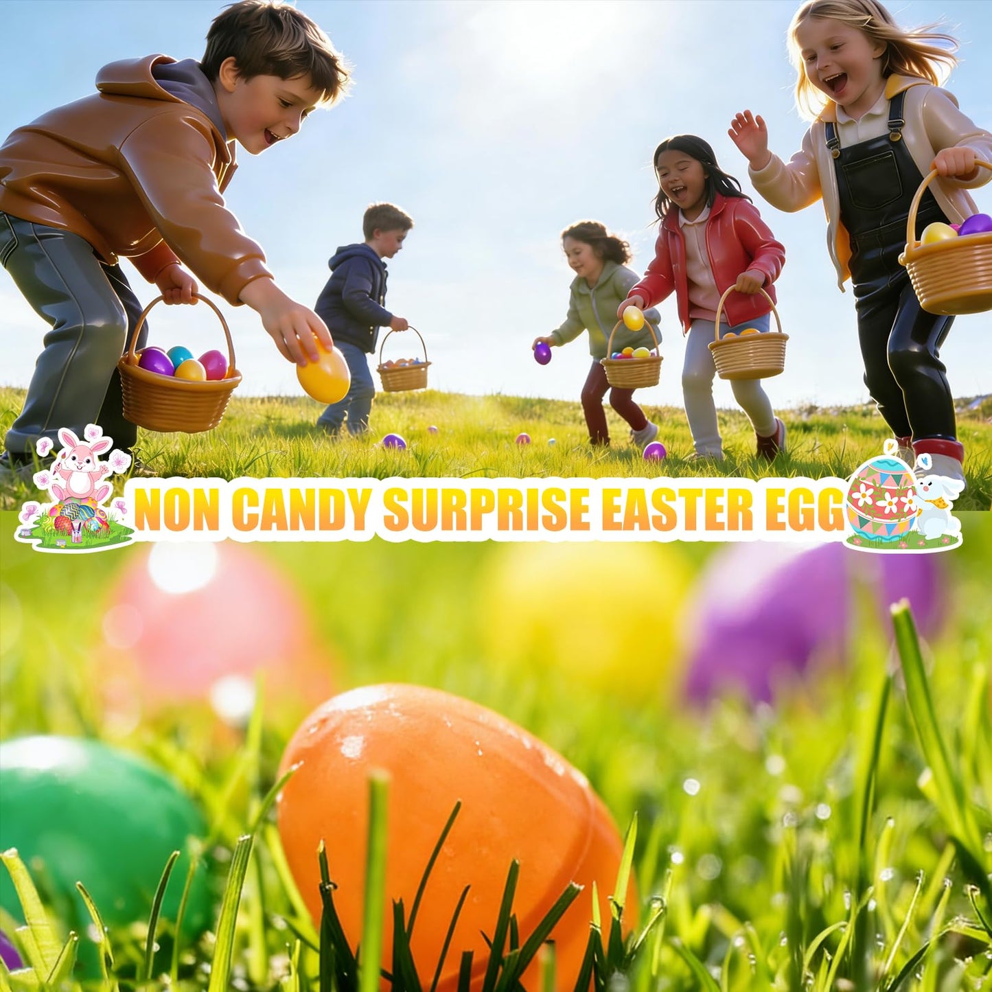 SEMITIMES 500Pcs Easter Eggs - Fillable Plastic Egg Hunt Set, 2.36 Inches Tall