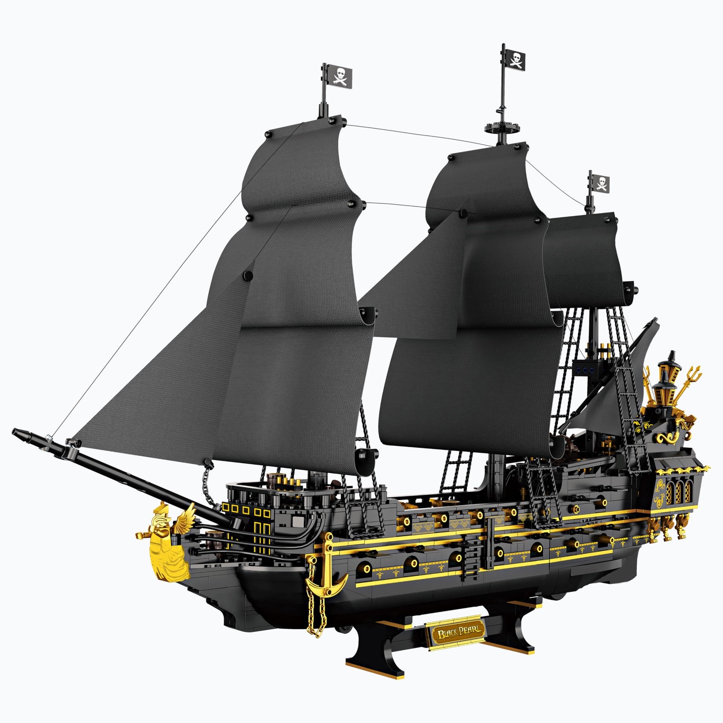 SEMKY Black Devil Pirate Ship MOC Building Blocks – 2076 Pieces