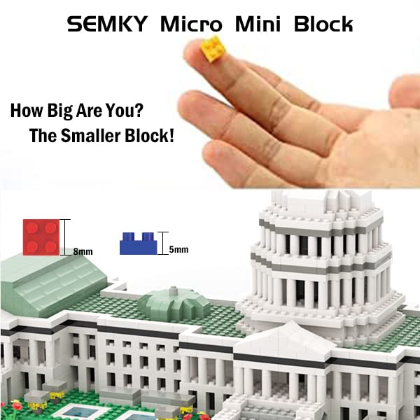 SEMKY Capitol Micro Mini Blocks 2888-Piece Model – Detailed Landmark Building Gift