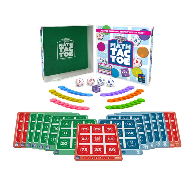 Semper Smart Games PlaySmart Dice Math-Tac-Toe — Multi-Level Mental Math for 8+