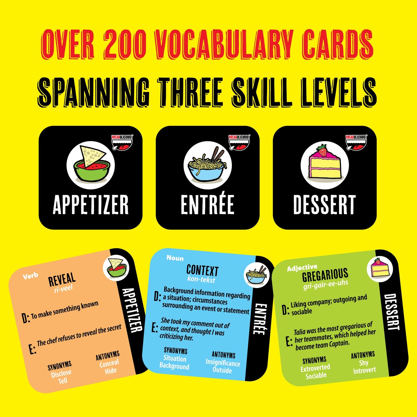 Semper Smart Games VOCABULICIOUS! The Vocabulary, Word & Conversation Game for Mealtime